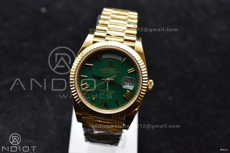 Edition Best Date 40 Weight) VR3255 President (Gain 228238 on 1:1 Green Day ARF Dial YG Roman Bracelet 1201